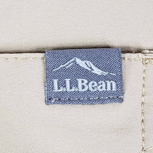 LL Bean Pants Women’s Size 10 Straight Leg Outdoor Hiking Khaki Tan Nylon - Picture 6 of 11